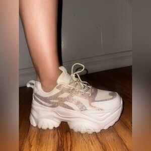 Stylish Cream Women's Sneakers